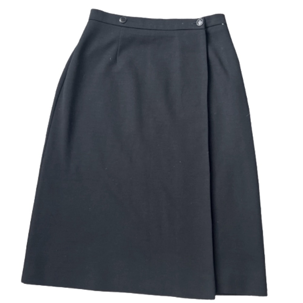 Vintage Black Tailored  Wrap‎ Skirt